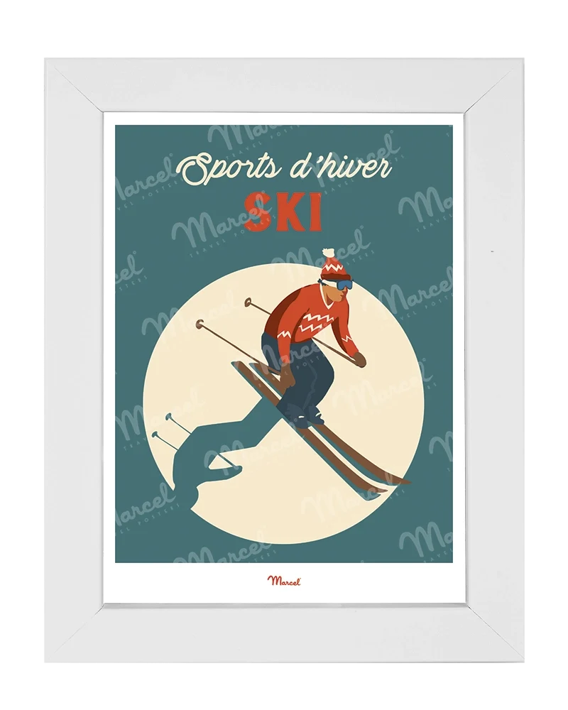 Carte Postale Travel Color "Ski"