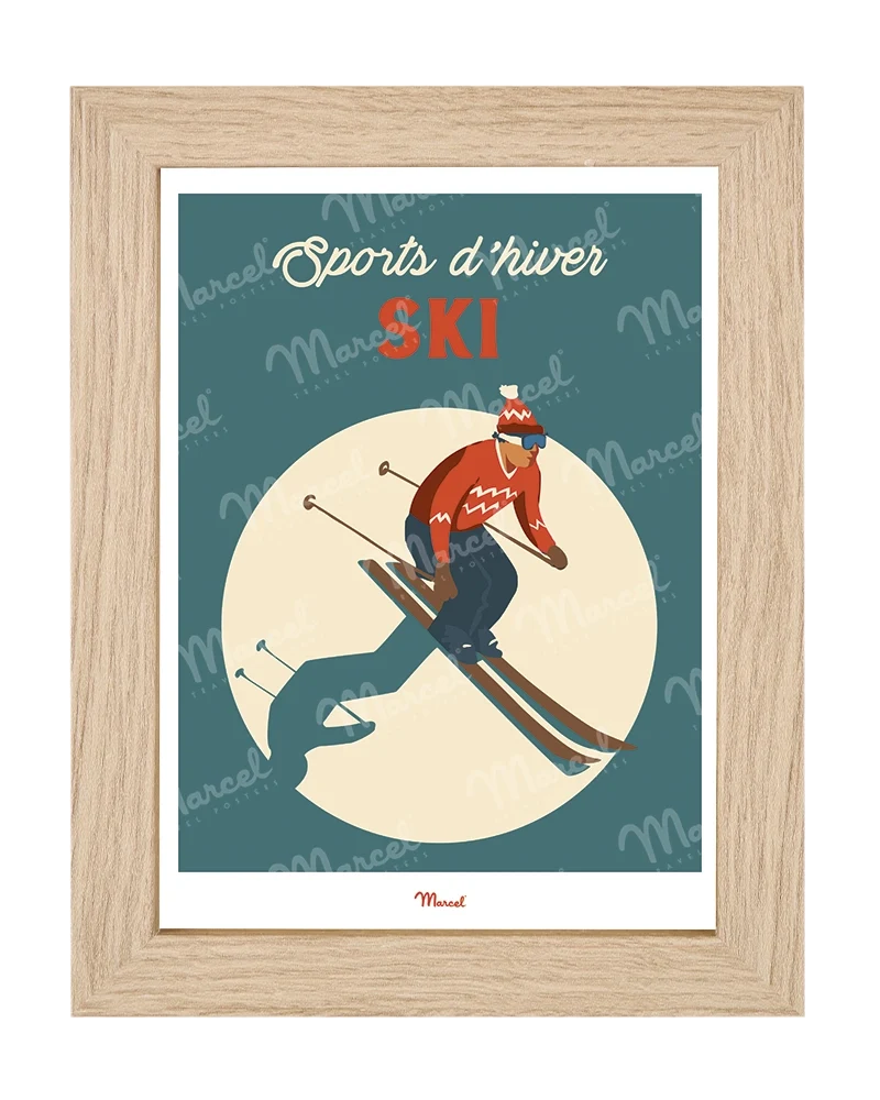 Carte Postale Travel Color "Ski"