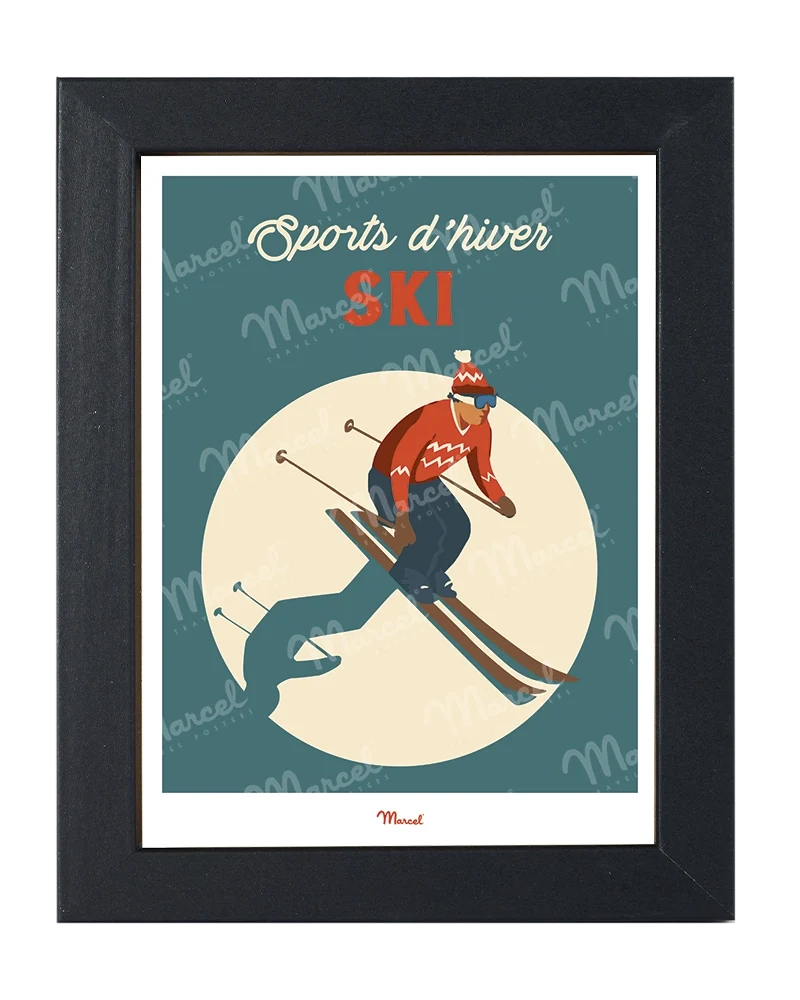 Carte Postale Travel Color "Ski"