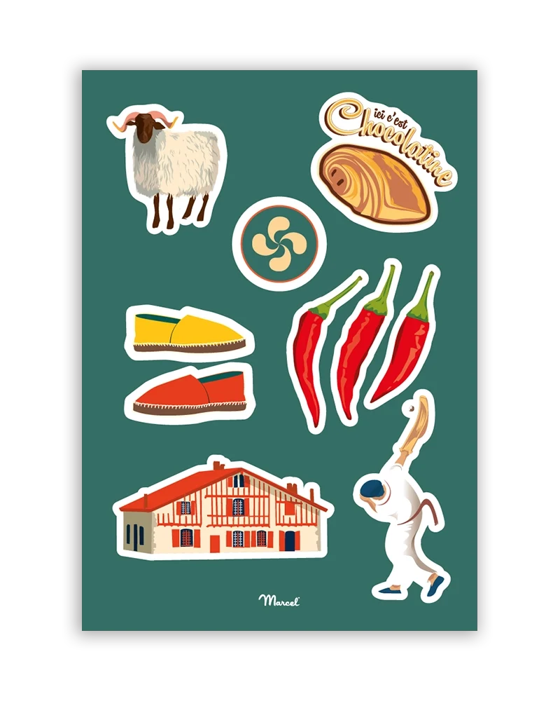 Planche de stickers PAYS BASQUE