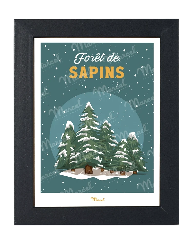 Carte Postale Travel Color "Forêt de sapins"