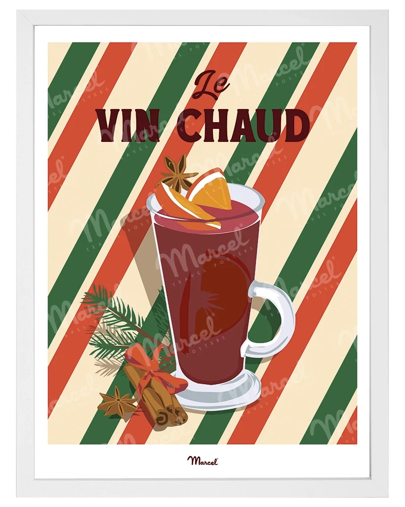 Affiche Travel Color Noël "Le Vin chaud"