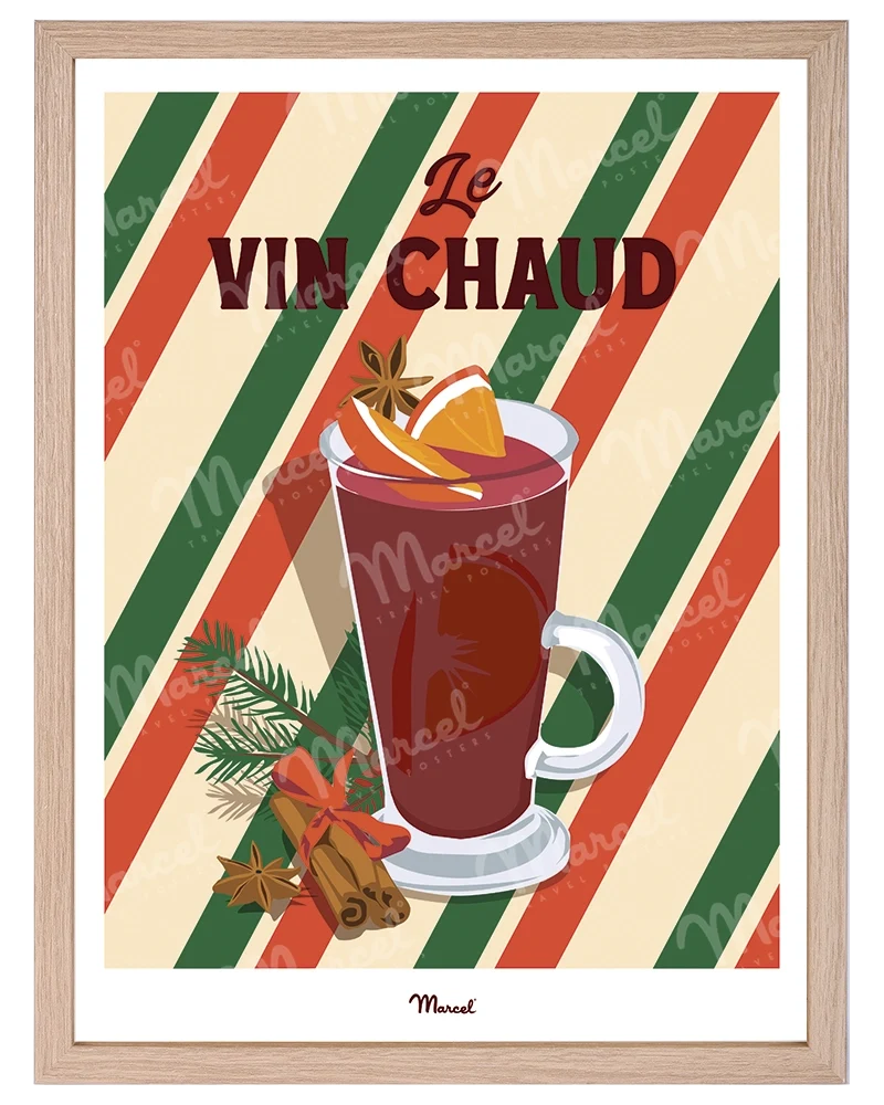 Affiche Travel Color Noël "Le Vin chaud"