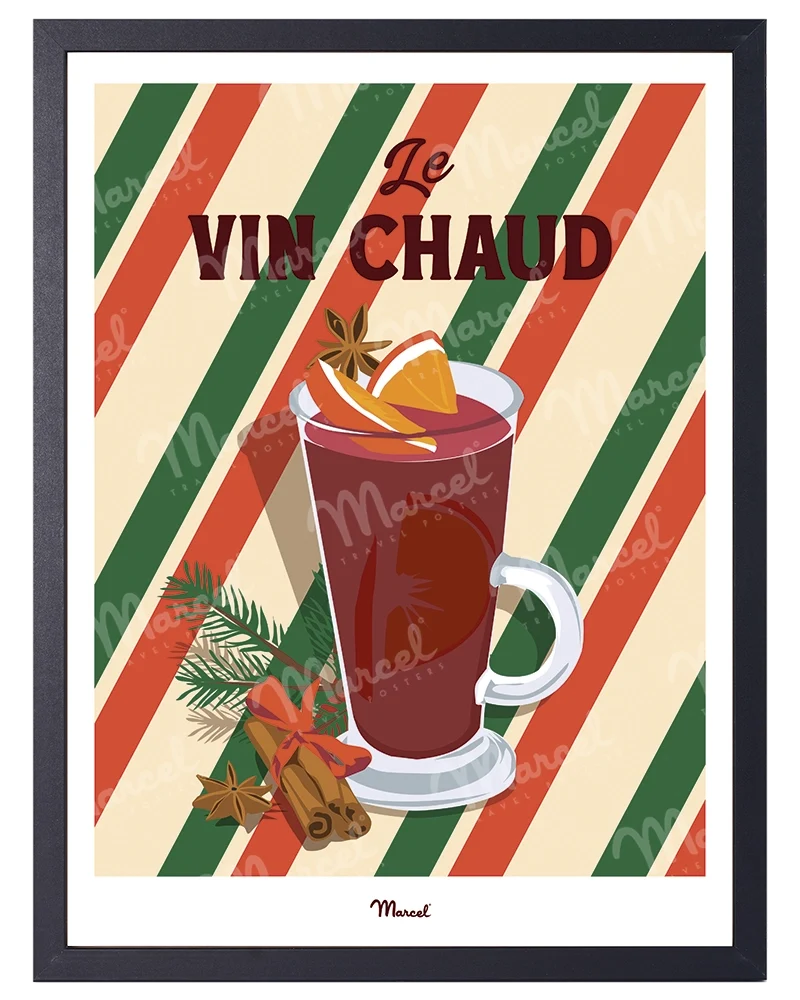 Affiche Travel Color Noël "Le Vin chaud"