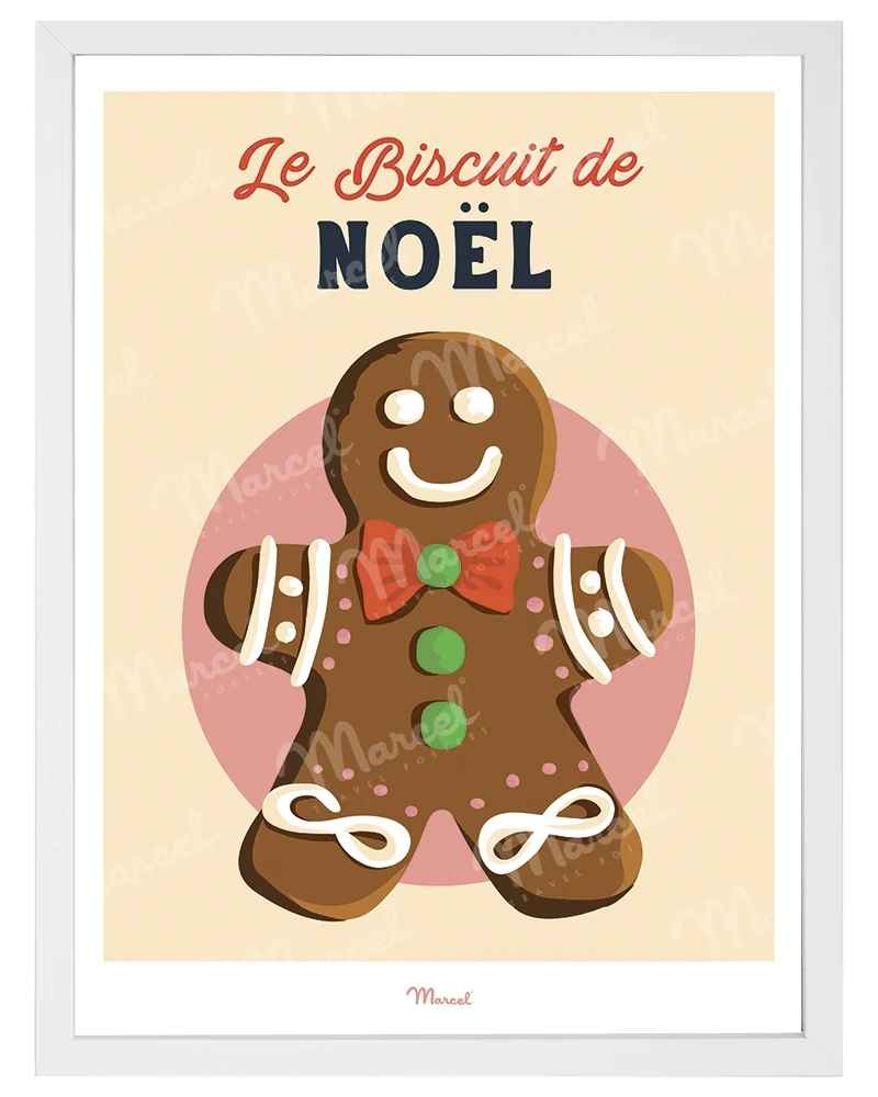Affiche Travel Color Noël "Le biscuit"