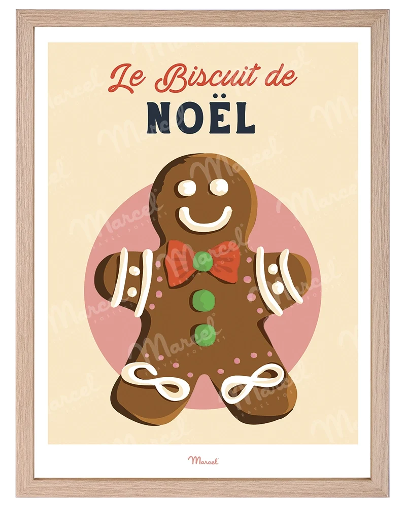 Affiche Travel Color Noël "Le biscuit"