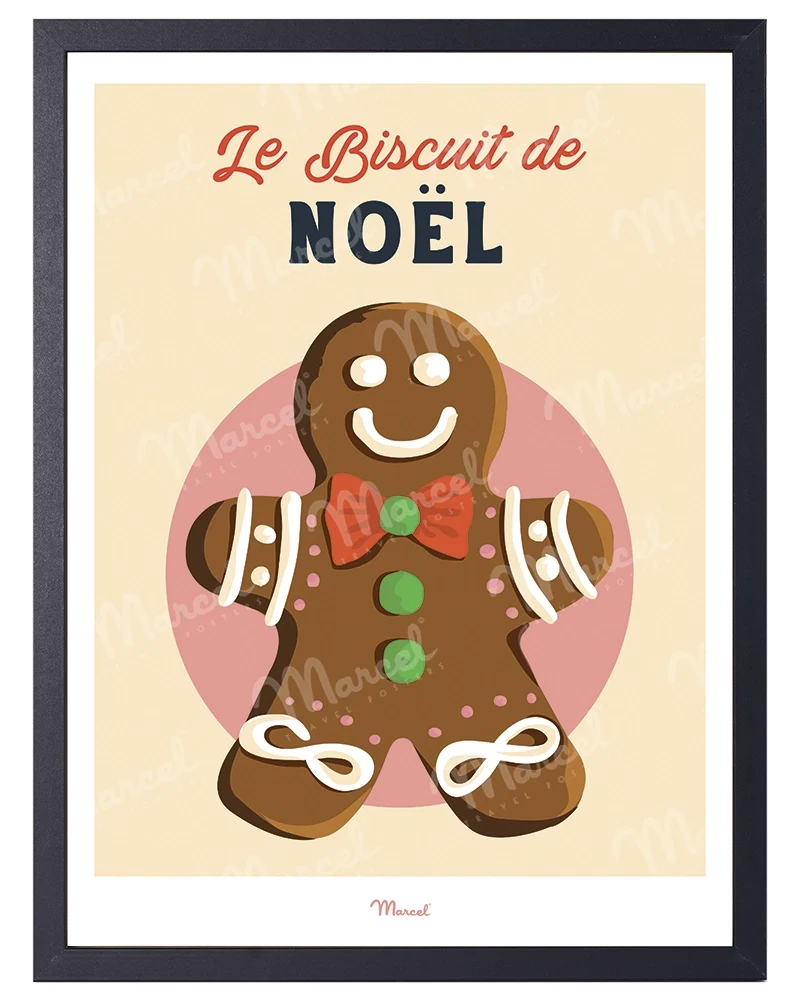 Affiche Travel Color Noël "Le biscuit"