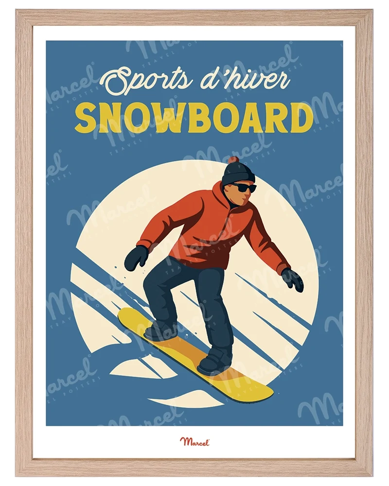 Affiche Travel Color "Snowboard"