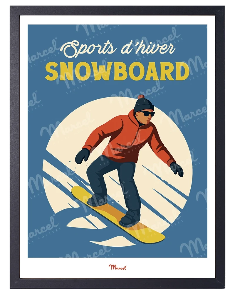 Affiche Travel Color "Snowboard"