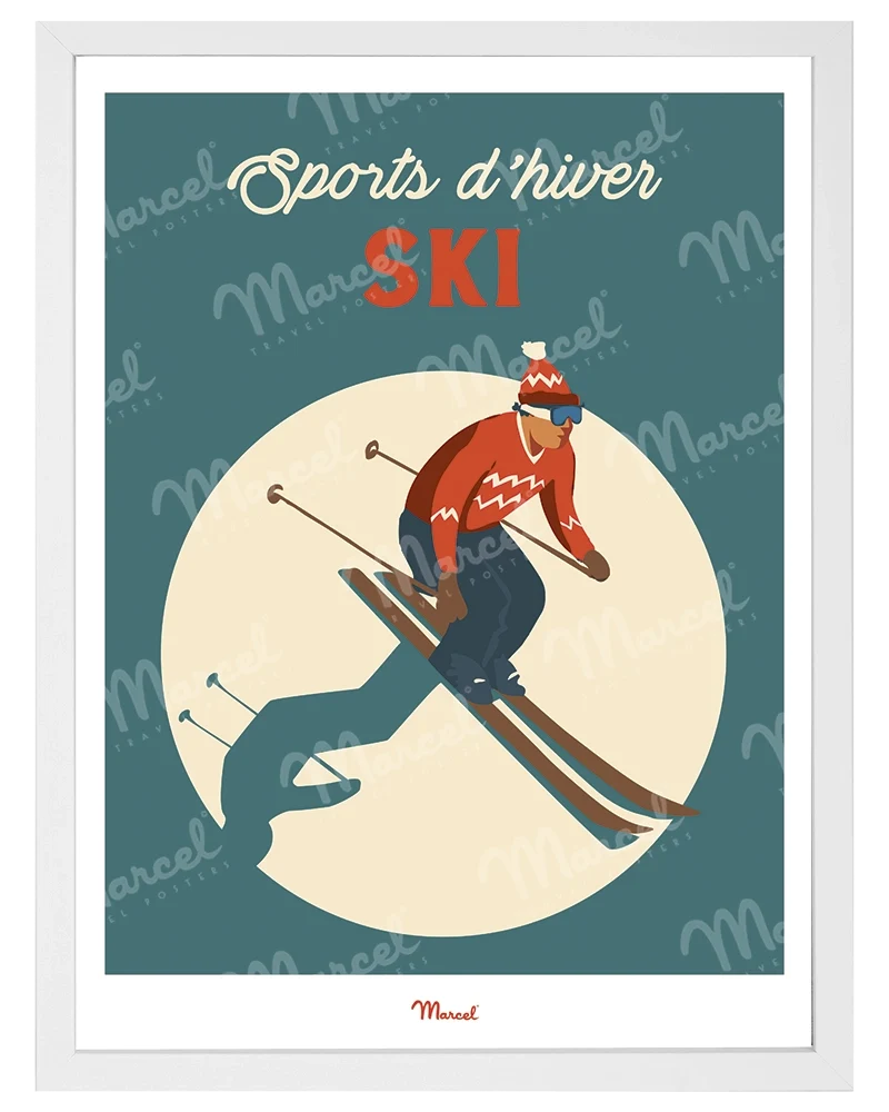 Affiche Travel Color "Ski"