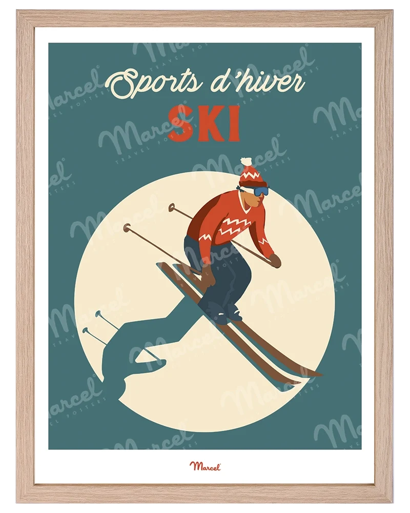 Affiche Travel Color "Ski"