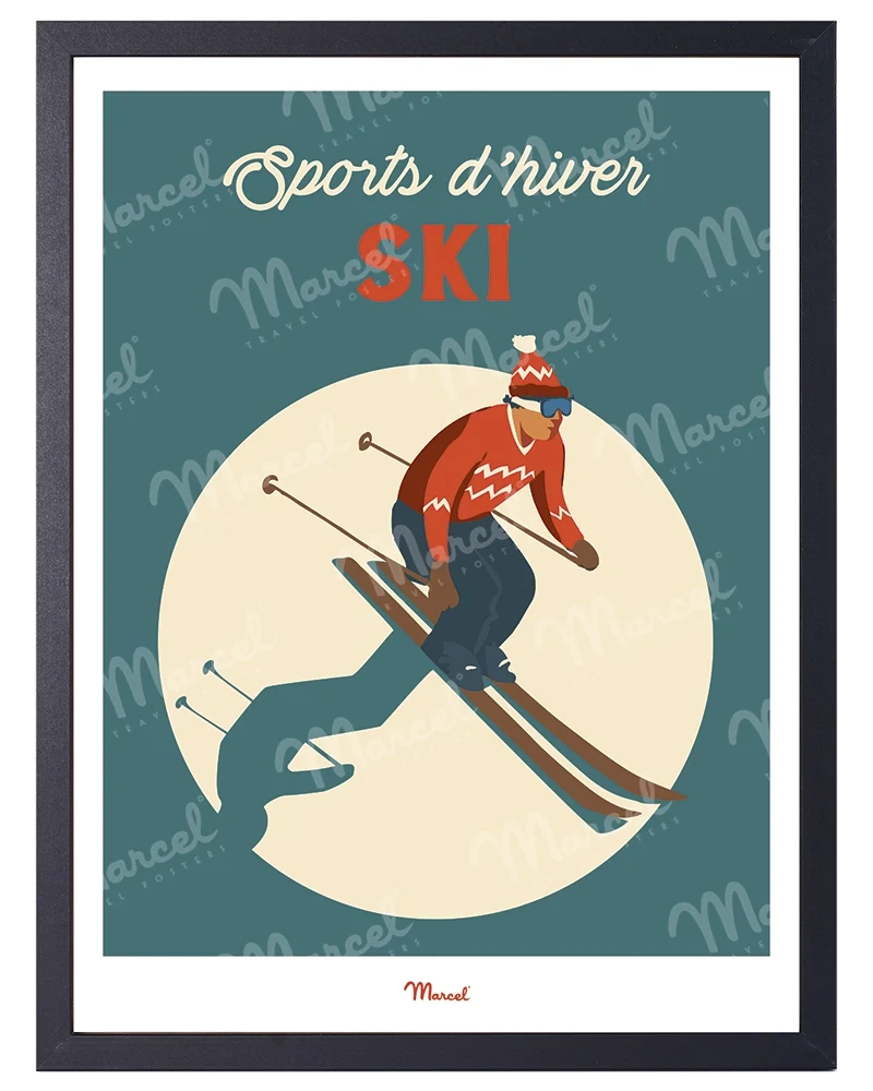 Affiche Travel Color "Ski"