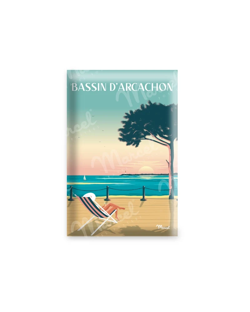 Magnet BASSIN D'ARCACHON "Bain de soleil"