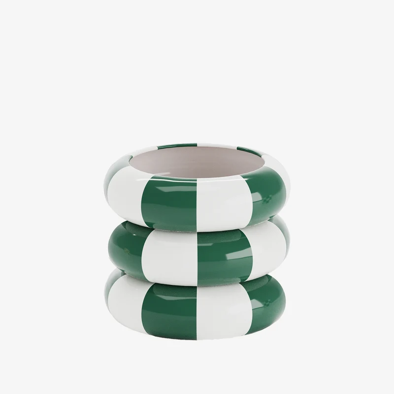 Berlin - Cache-pot de fleurs bou e ray vert en c ramique