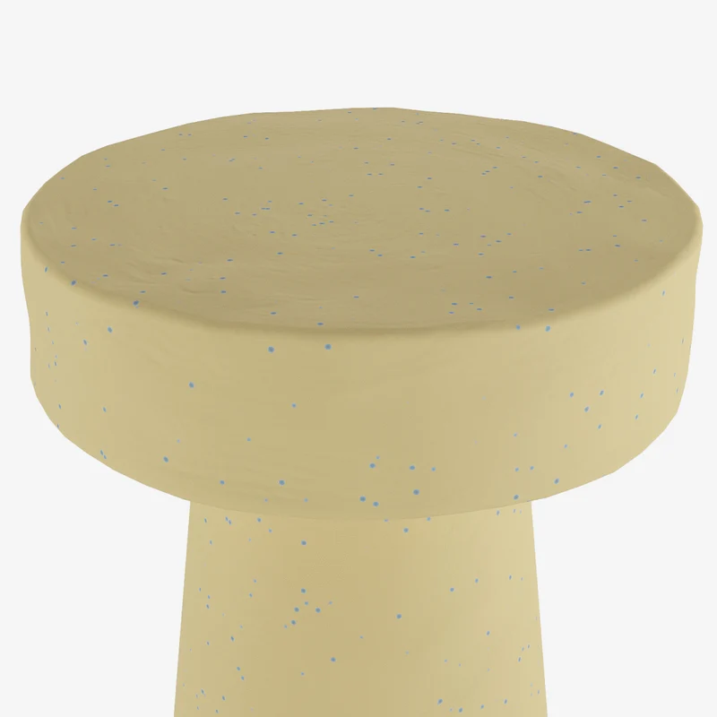 Petite table d appoint ronde design en magn sie mouchet e de bleu An mone