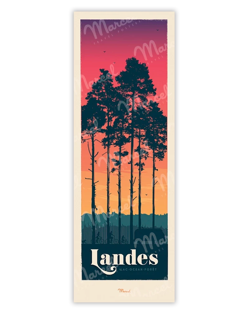 Affiche LANDES "Les Pins"
