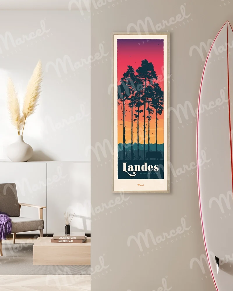 Affiche LANDES "Les Pins"