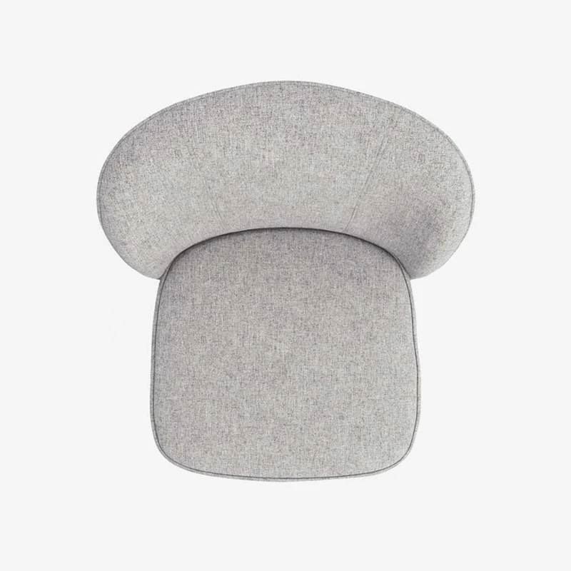 Petit fauteuil de salon en tissu gris
