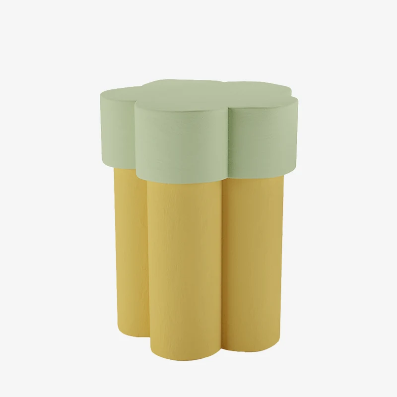 Table d appoint en forme de fleur, magn sie vert clair et jaune Magnolia
