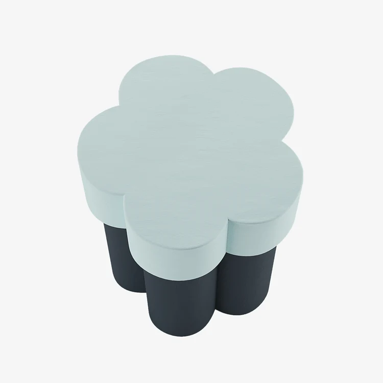 Table d appoint en forme de fleur, magn sie bleue Magnolia