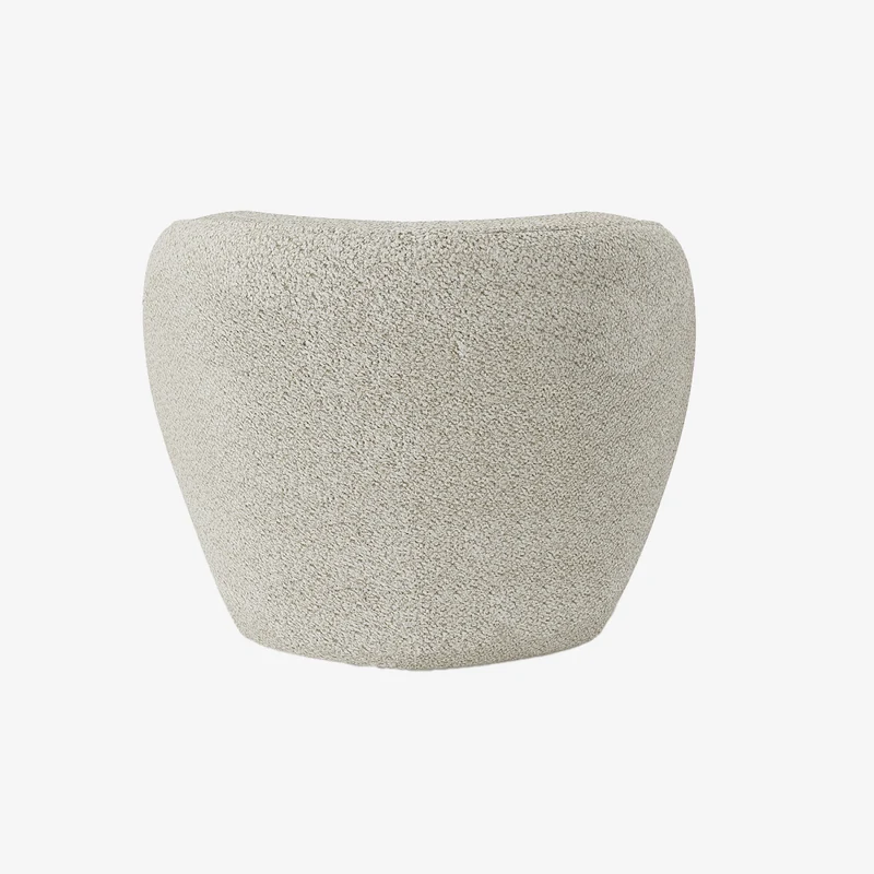 Fauteuil design boucl beige Pablo