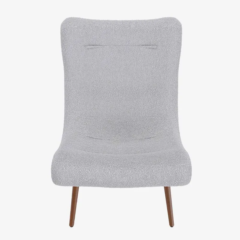 Fauteuil avec repose-pieds bouclé