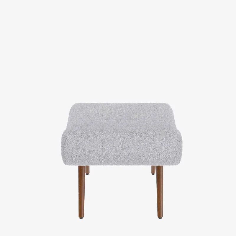 Fauteuil avec repose-pieds bouclé