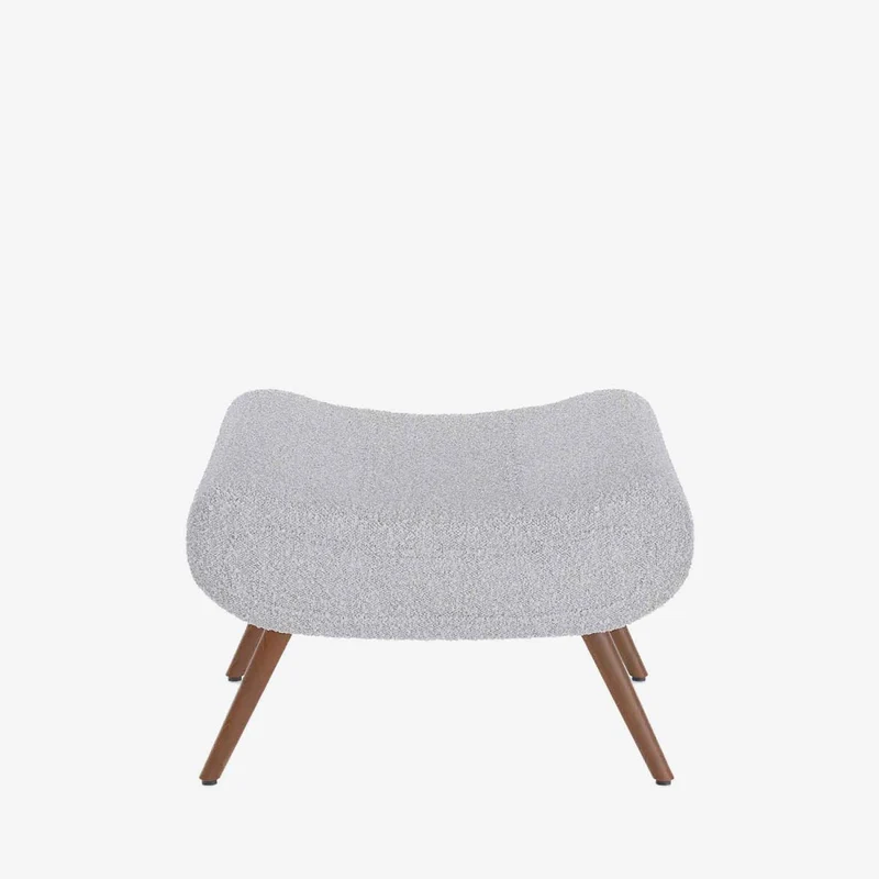 Fauteuil avec repose-pieds bouclé