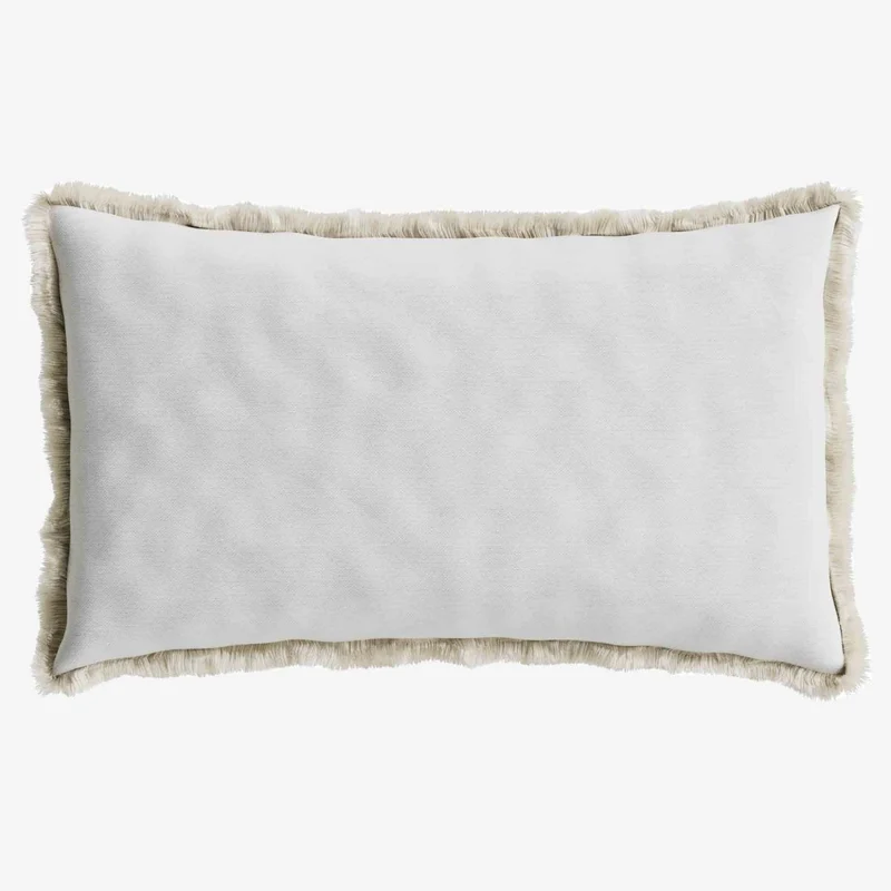 Coussin rectangulaire feuillage tropical bleu Dakar