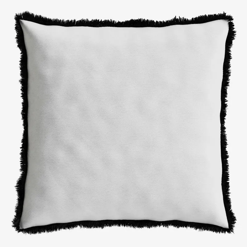 Coussin palmiers noir et blanc d houssable Kob