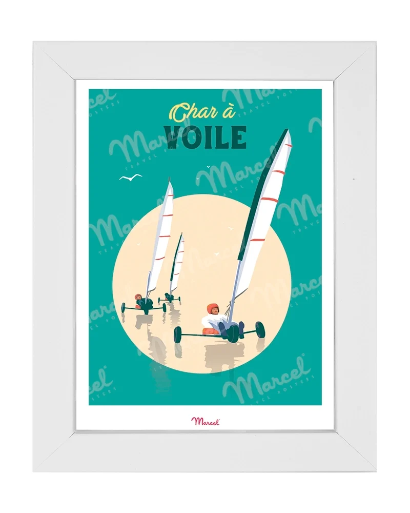 Carte postale Travel Color "Char à voile"