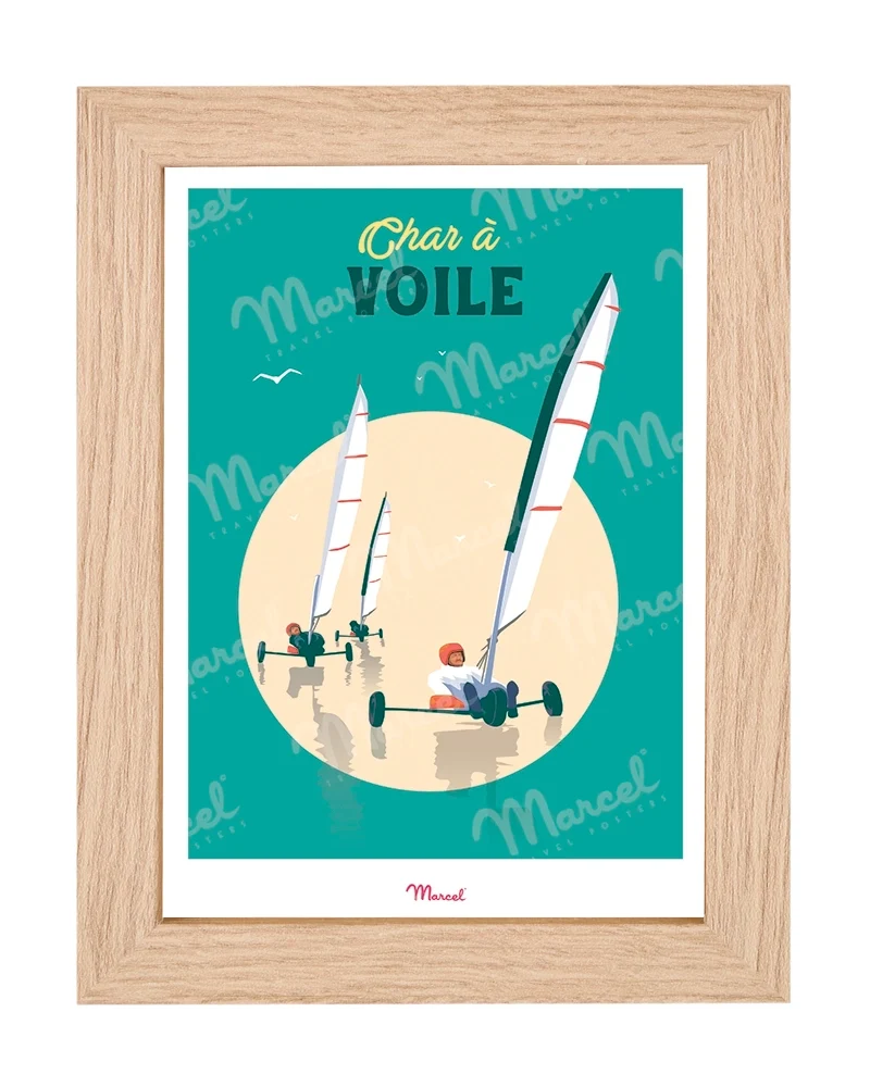 Carte postale Travel Color "Char à voile"
