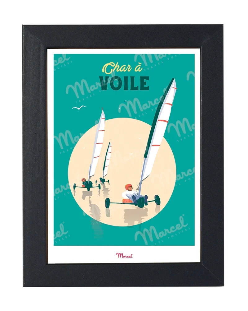 Carte postale Travel Color "Char à voile"