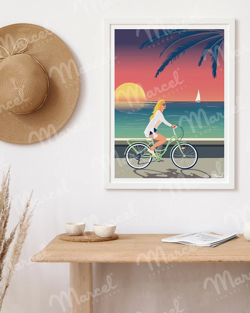 Affiche "Vélo sur la promenade"