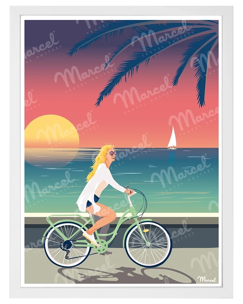 Affiche "Vélo sur la promenade"