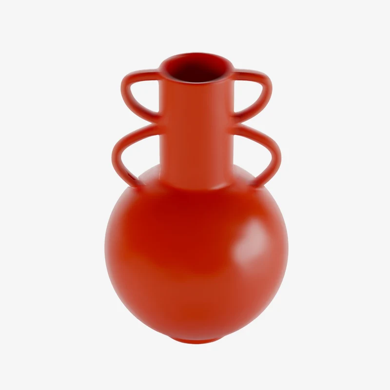 Vase amphore 4 poign es en c ramique orange terracotta Florence