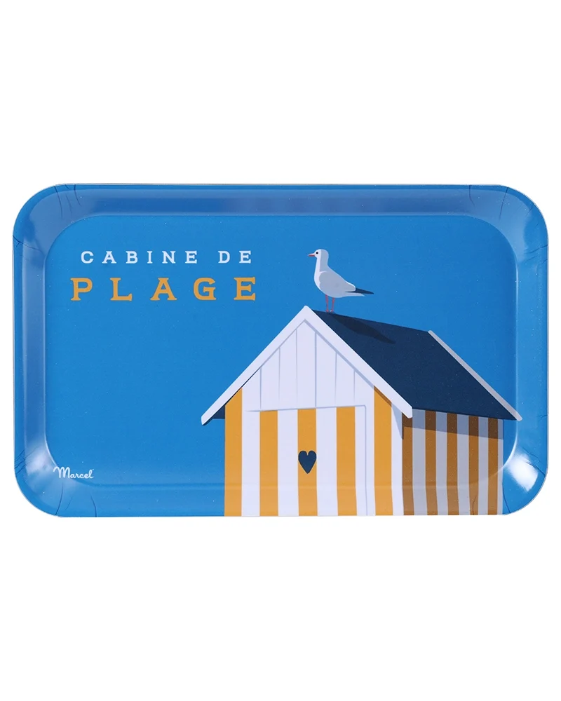 Petit Plateau de Cuisine TRAVEL COLOR "Cabine de Plage Jaune"