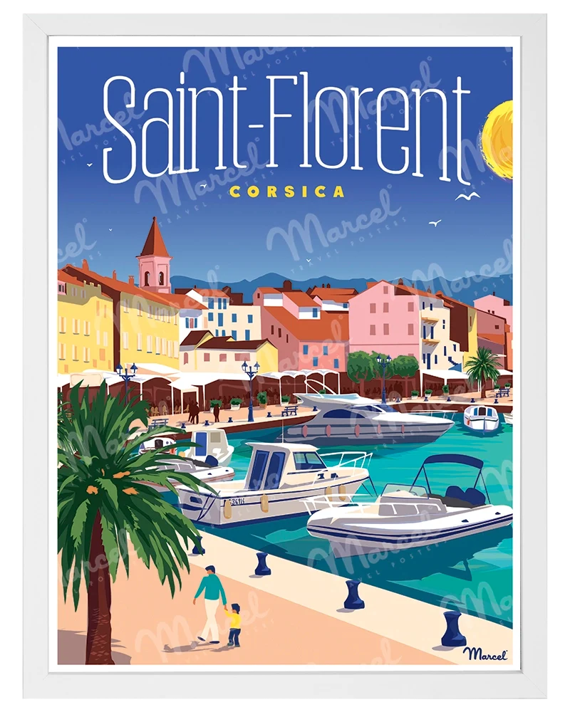 Affiche CORSE "SAINT-FLORENT"