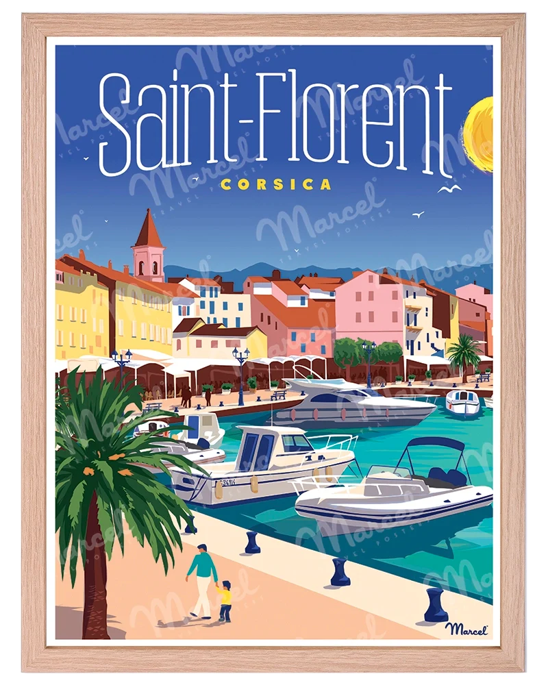 Affiche CORSE "SAINT-FLORENT"