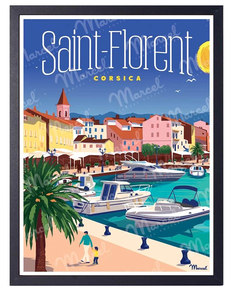 Affiche CORSE "SAINT-FLORENT"