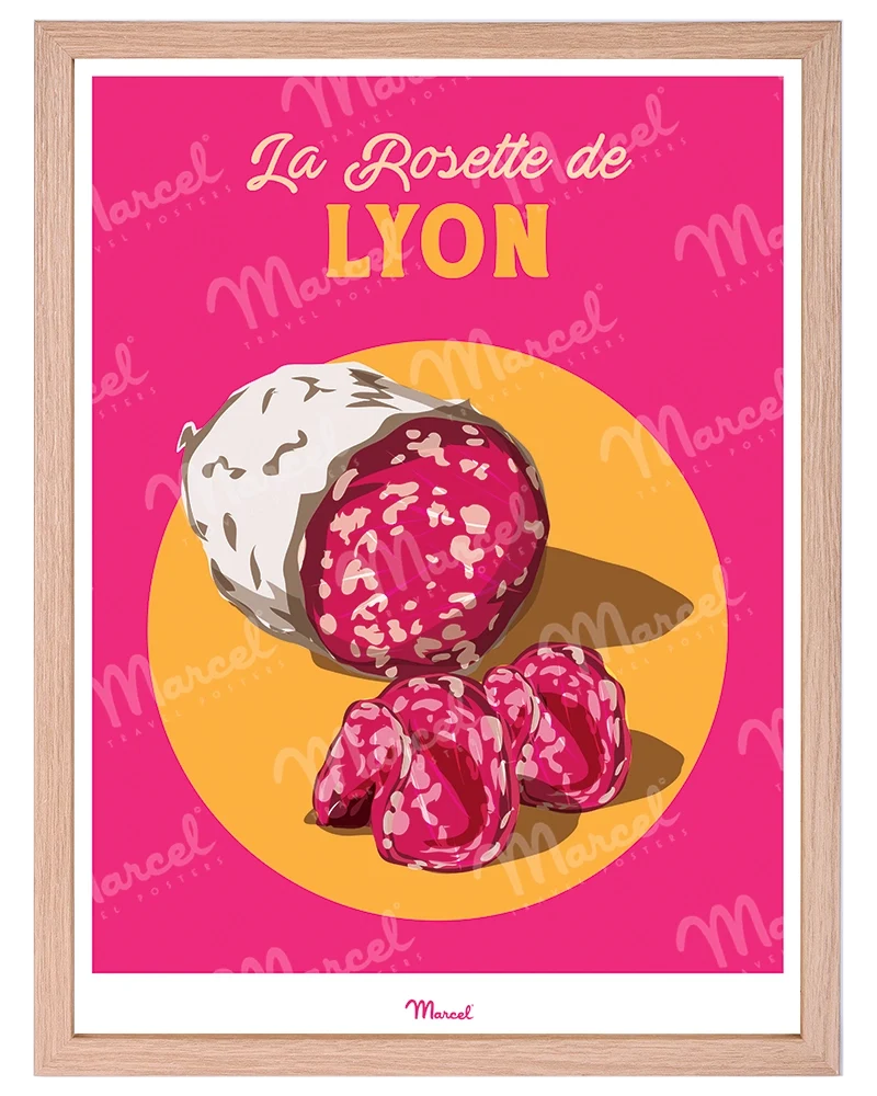 Affiche Travel Color LYON "Charcuterie La Rosette"