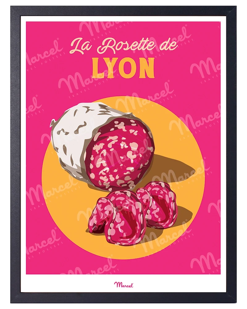 Affiche Travel Color LYON "Charcuterie La Rosette"