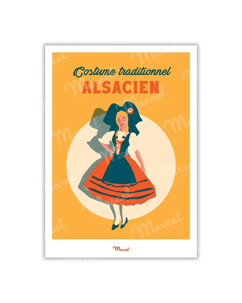 Carte postale Travel Color ALSACE "Costume traditionnel Alsacien"