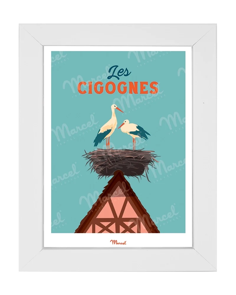 Carte postale Travel Color ALSACE "Les Cigognes"