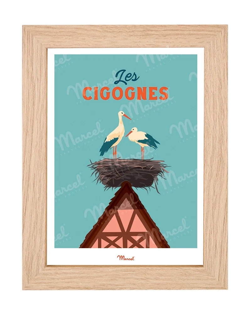 Carte postale Travel Color ALSACE "Les Cigognes"