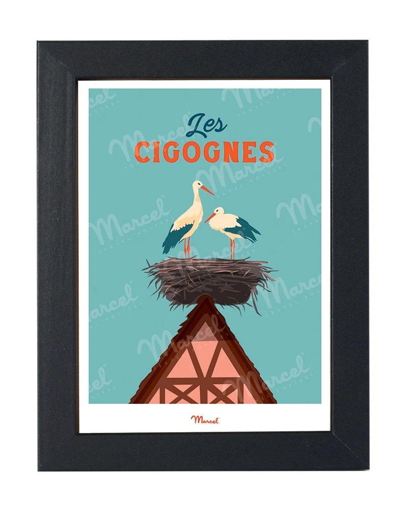 Carte postale Travel Color ALSACE "Les Cigognes"