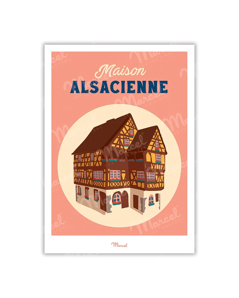 Carte postale Travel Color ALSACE "Maison Alsacienne"