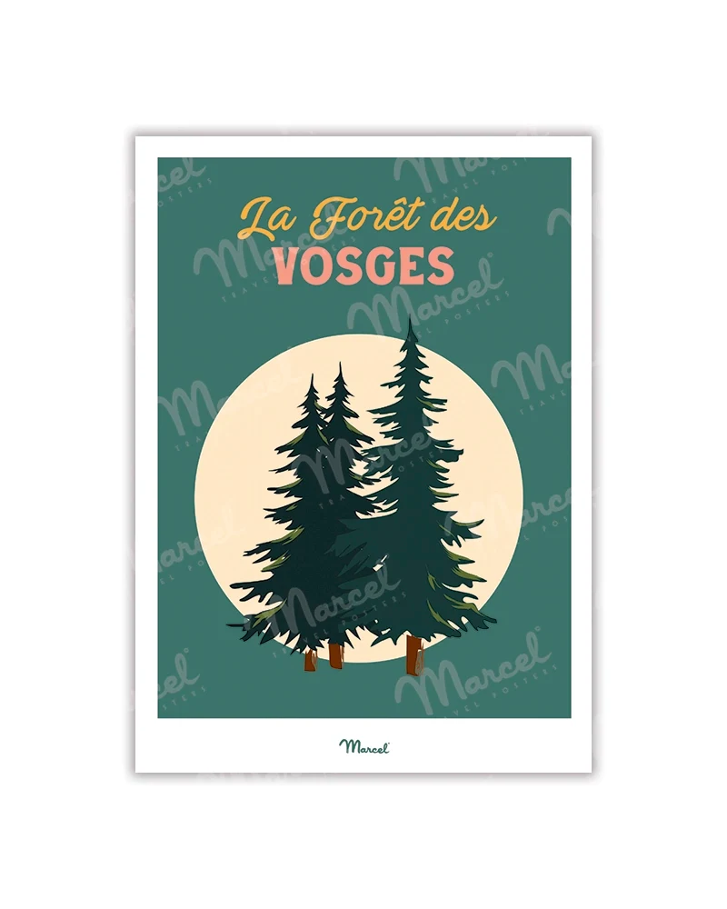 Carte postale Travel Color "Forêt des Vosges"