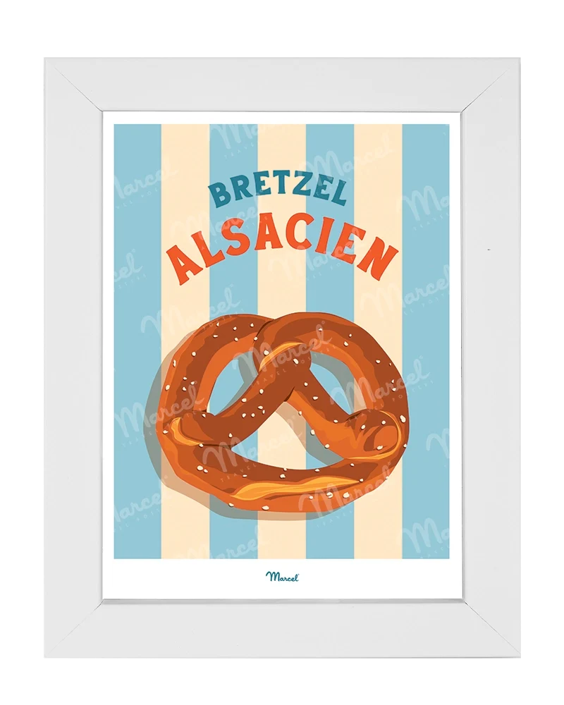 Carte postale Travel Color ALSACE "Bretzel"