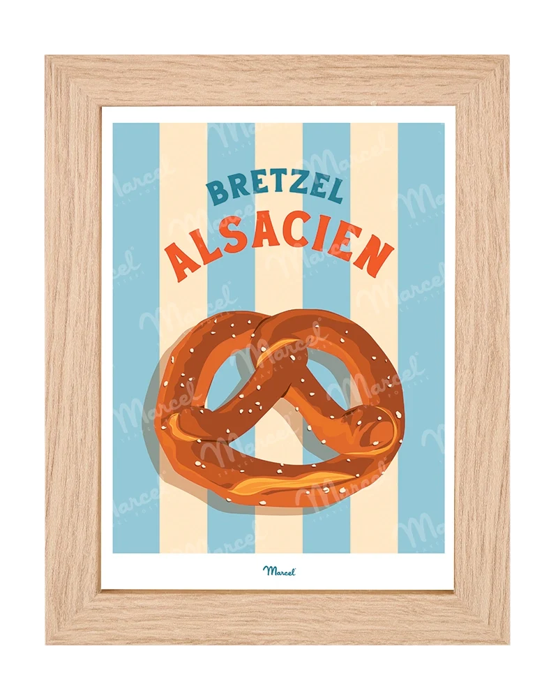 Carte postale Travel Color ALSACE "Bretzel"